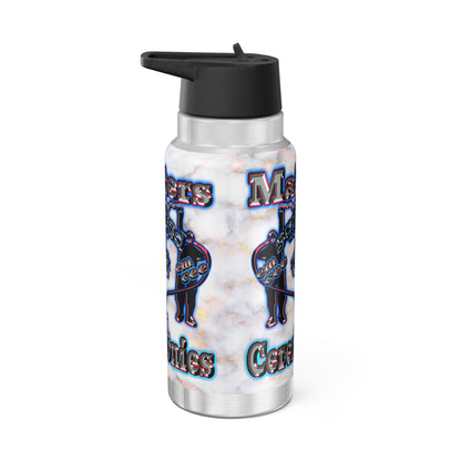 em cee squared - Gator Tumbler, 32oz (white marble)