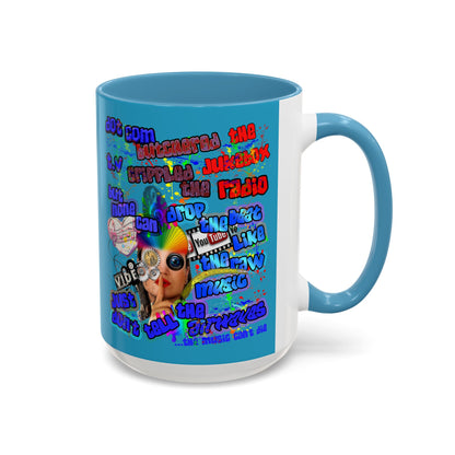 drop the beat - Accent Mug (turquoise)