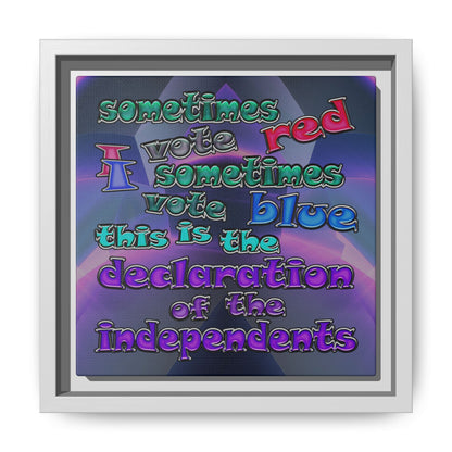 declaration of the independents - framed canvas art (grey-pink wave)