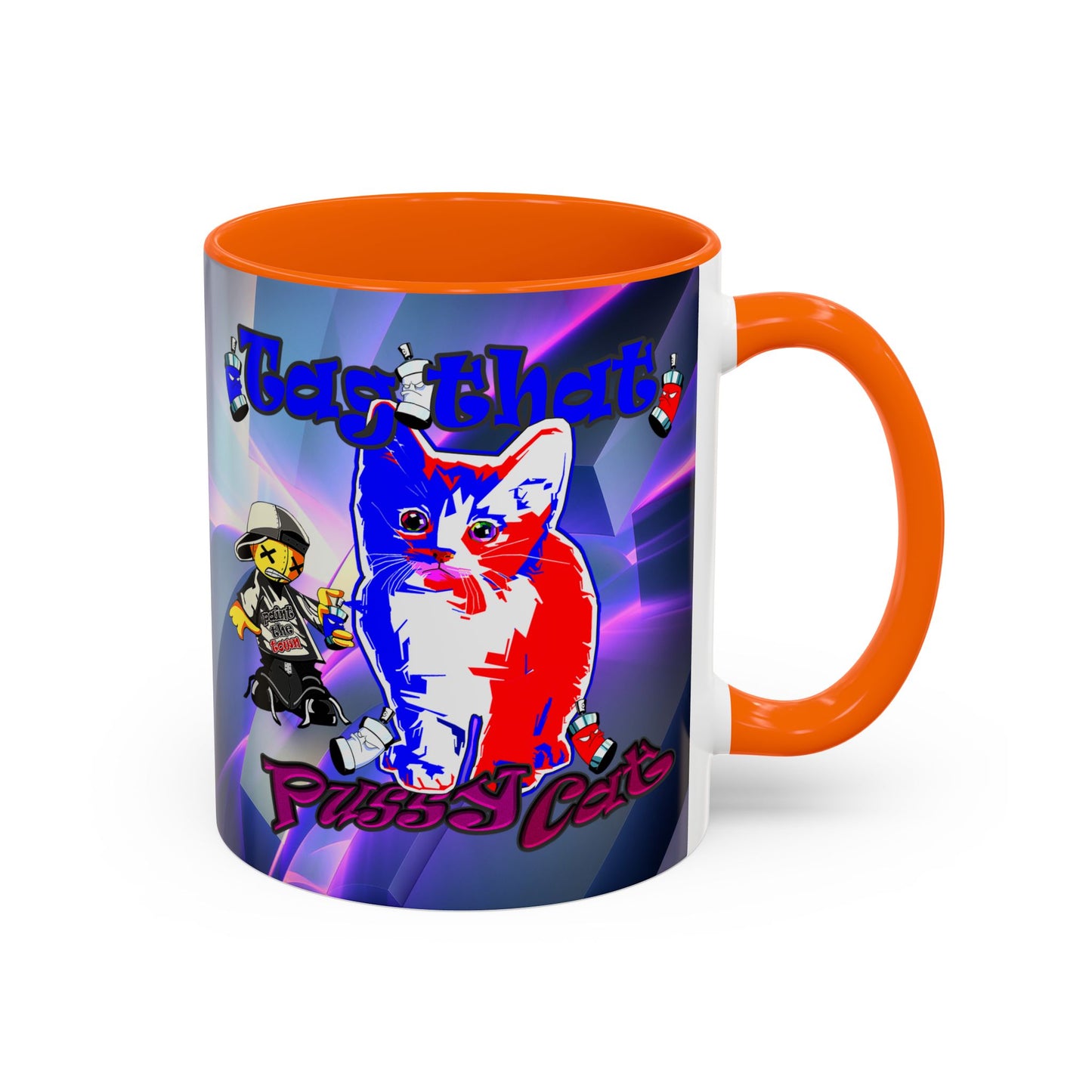 tag that - Accent Mug (grey-pink wave)