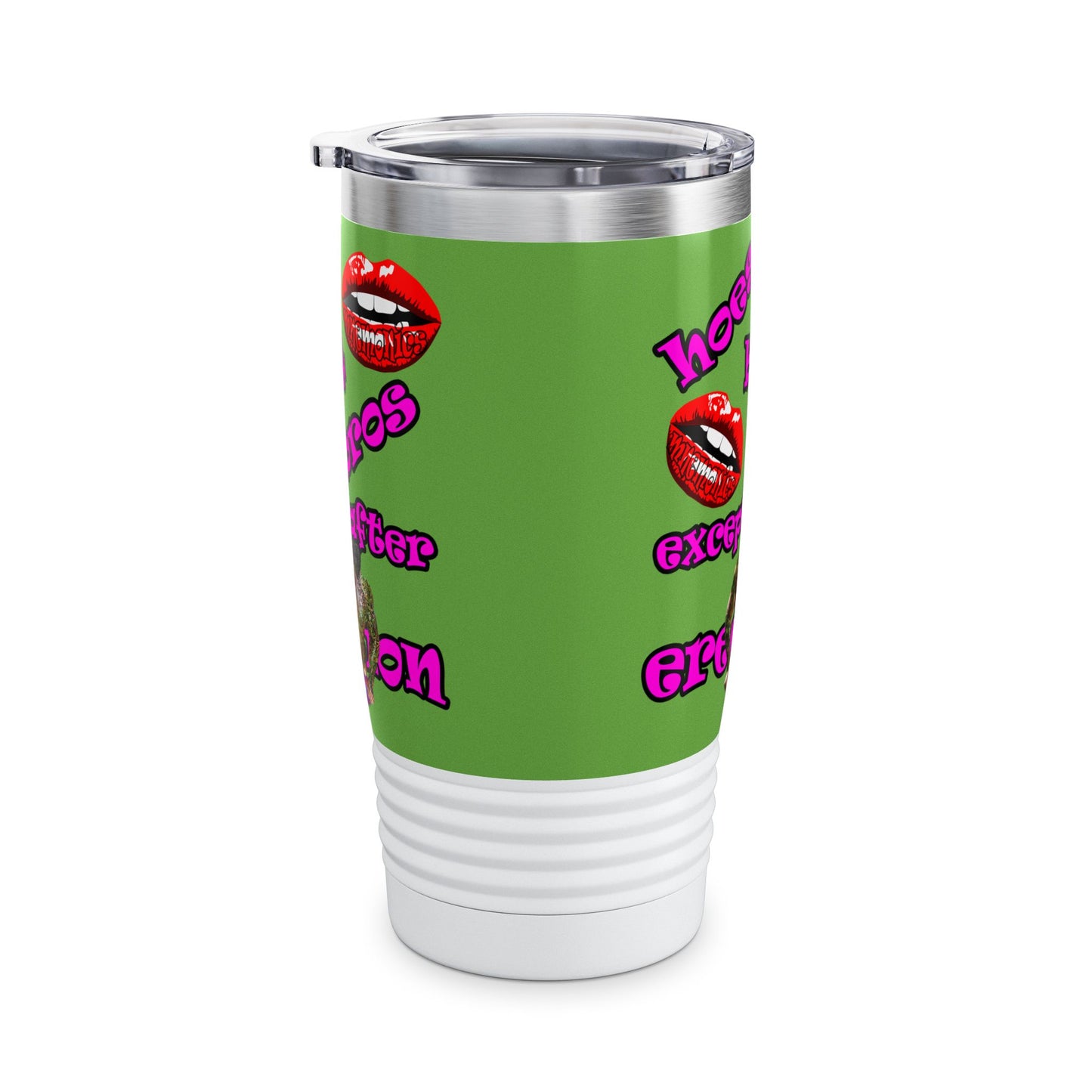 hoes b4 bros - Ringneck Tumbler, 20oz (green)