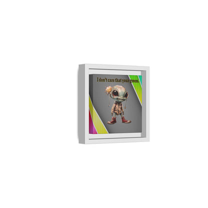 I don't care that your green - framed canvas art (rainbow split)