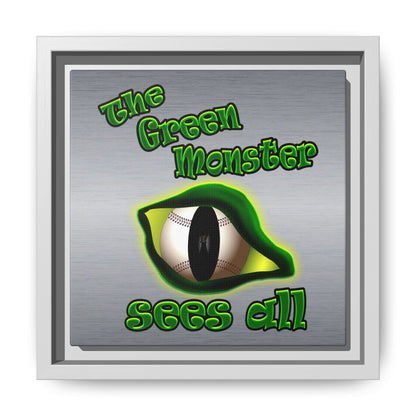 green monster - framed canvas art (brushed nickel)