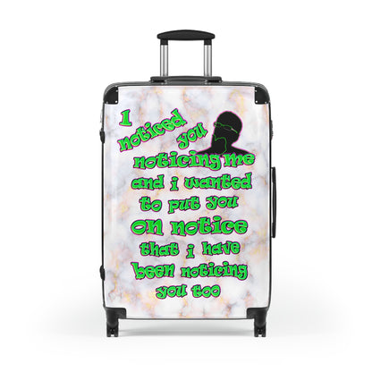 noticed you noticing - Suitcase (white marble)