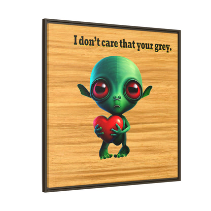 I don't care that your grey - framed canvas art (butterscotch wood finish)