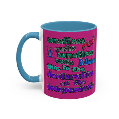 declaration of the independents - Accent Mug (pink)