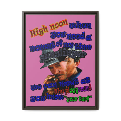high noon - framed canvas art (light pink)