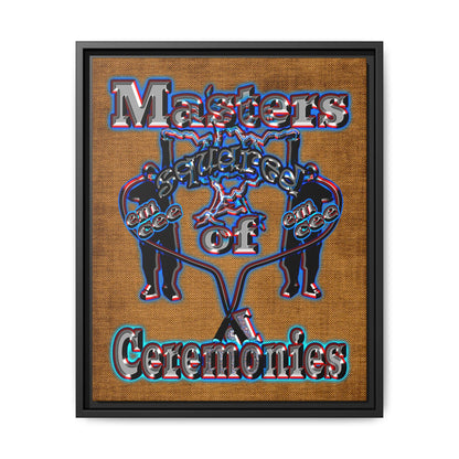 em cee squared - framed canvas art (brown papyrus)