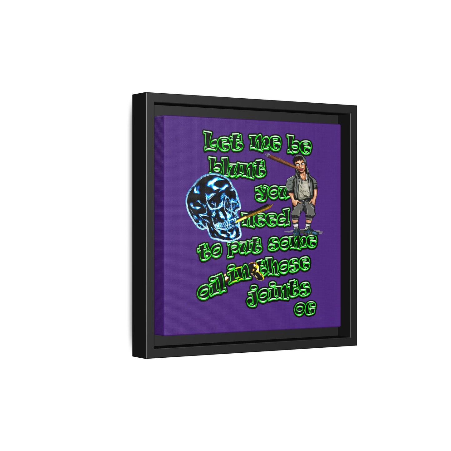 og - framed canvas art (purple)
