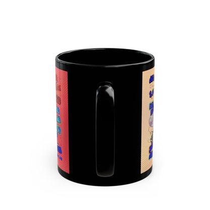 drop the beat - Black Mug (yellow-orange wave)