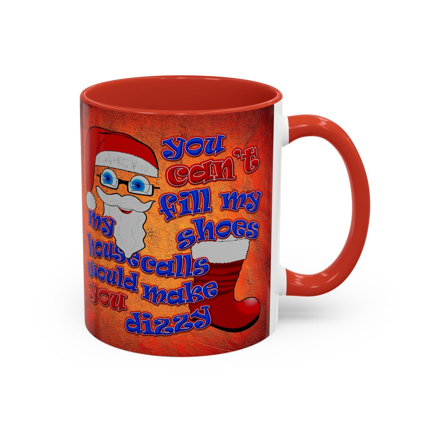 santa's shoes - Accent Mug (burnt orange)