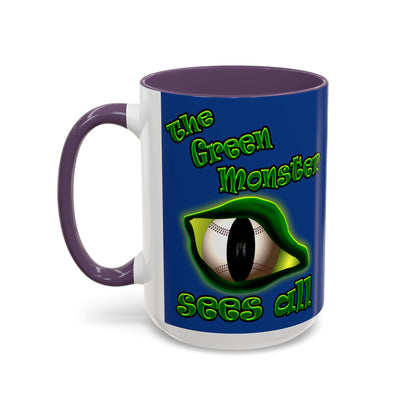 green monster - Accent Mug (dark blue)