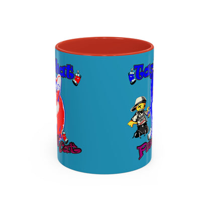 tag that - Accent Mug (turquoise)