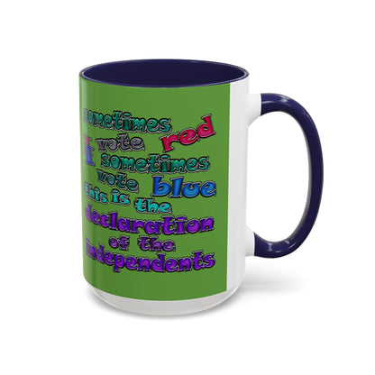 declaration of the independents - Accent Mug (green)