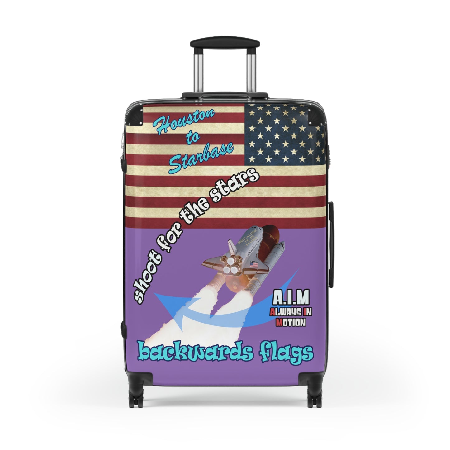 shoot for the stars - Suitcase (light purple)