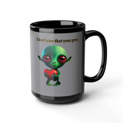 I don't care that your grey - Black Mug (grey)