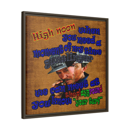 high noon - framed canvas art (brown papyrus)