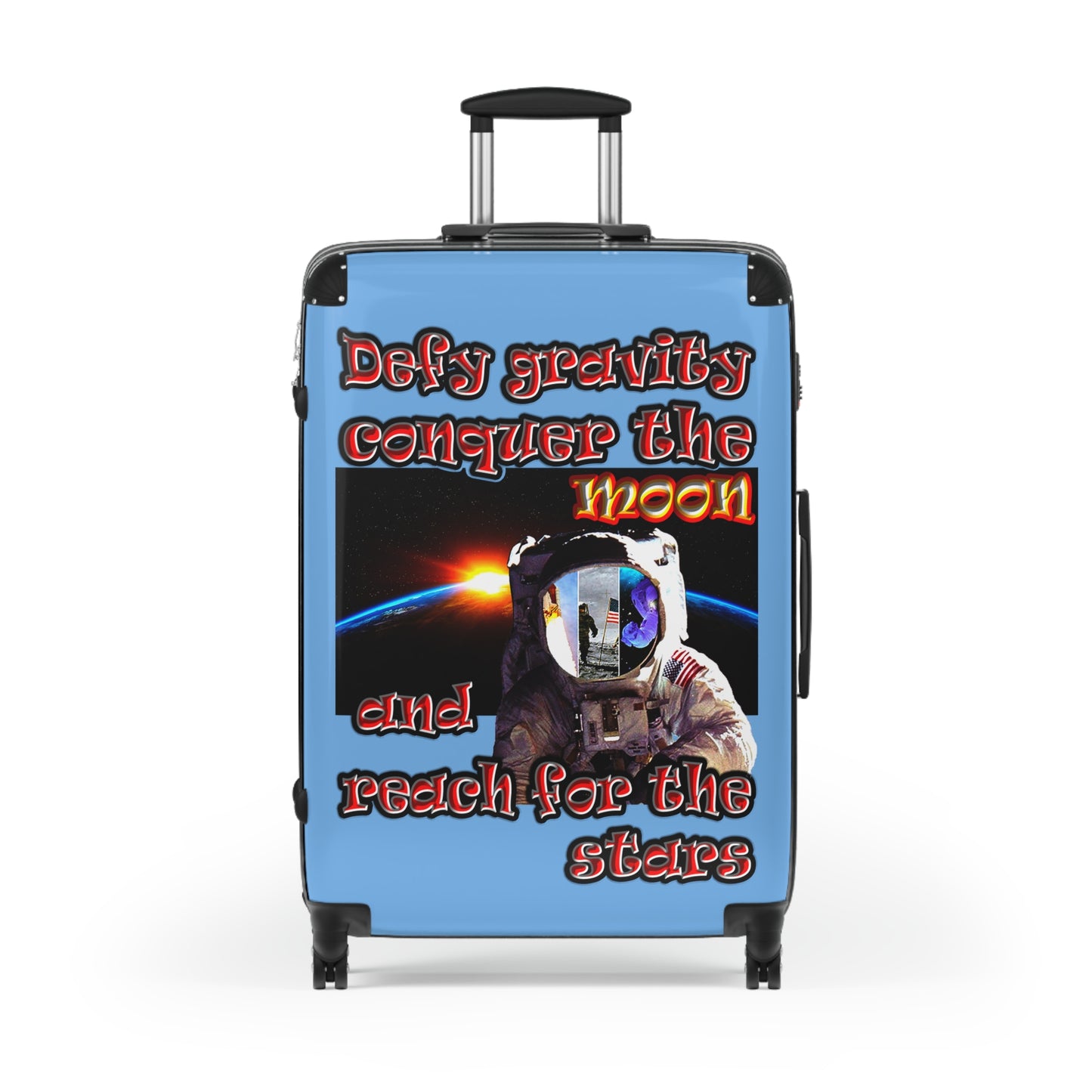 defy conquer reach - Suitcase (light blue)