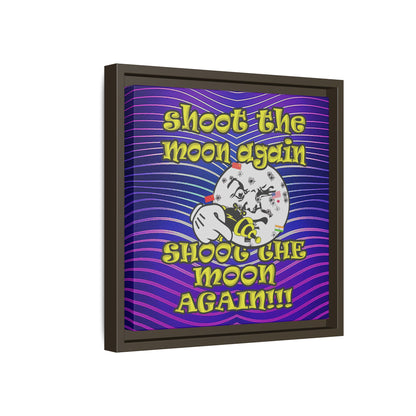 shoot the moon again - framed canvas art (purple wave)
