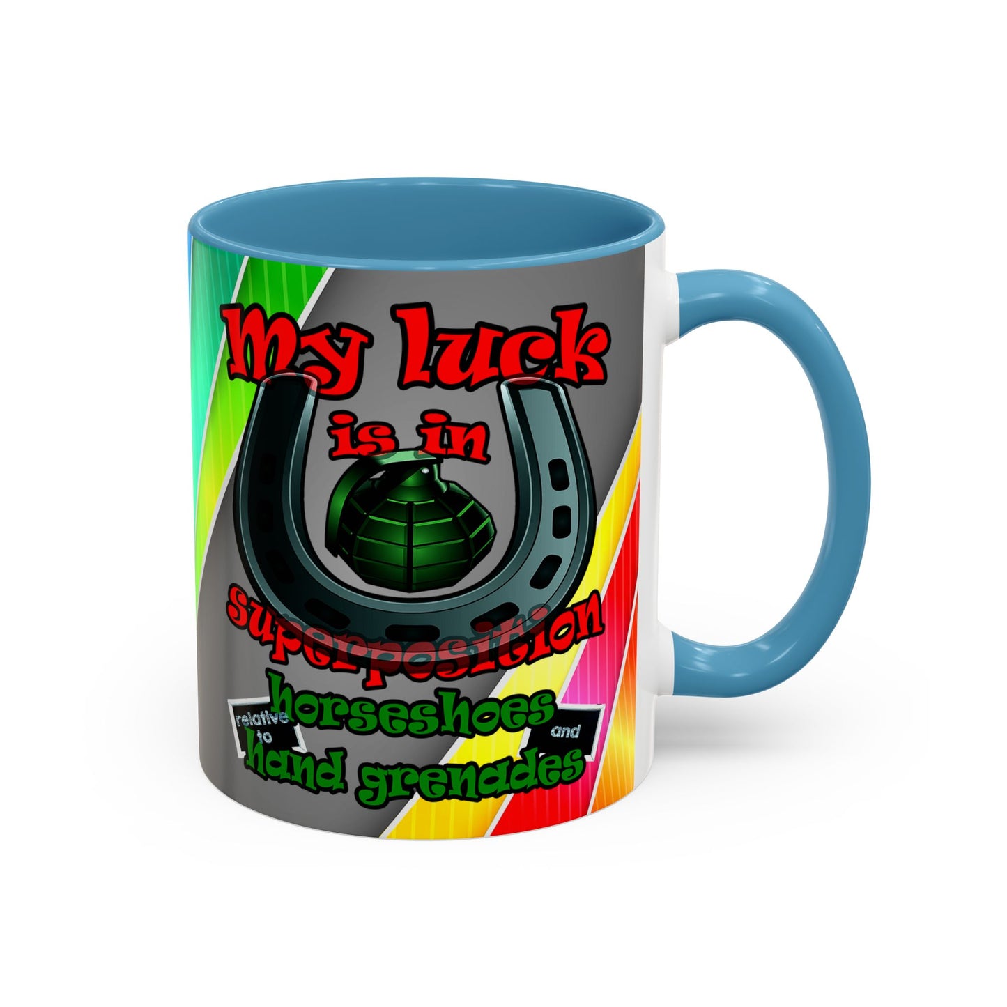my luck - Accent Mug (rainbow split)