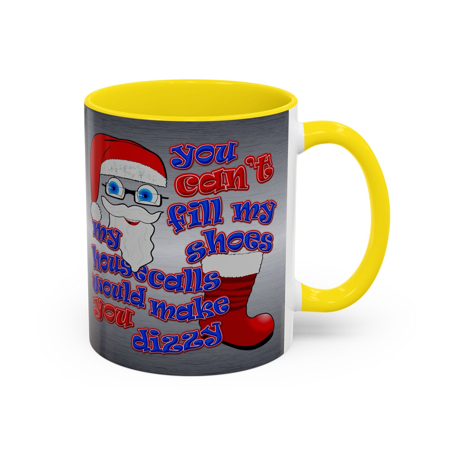 santa's shoes - Accent Mug (brushed nickel)