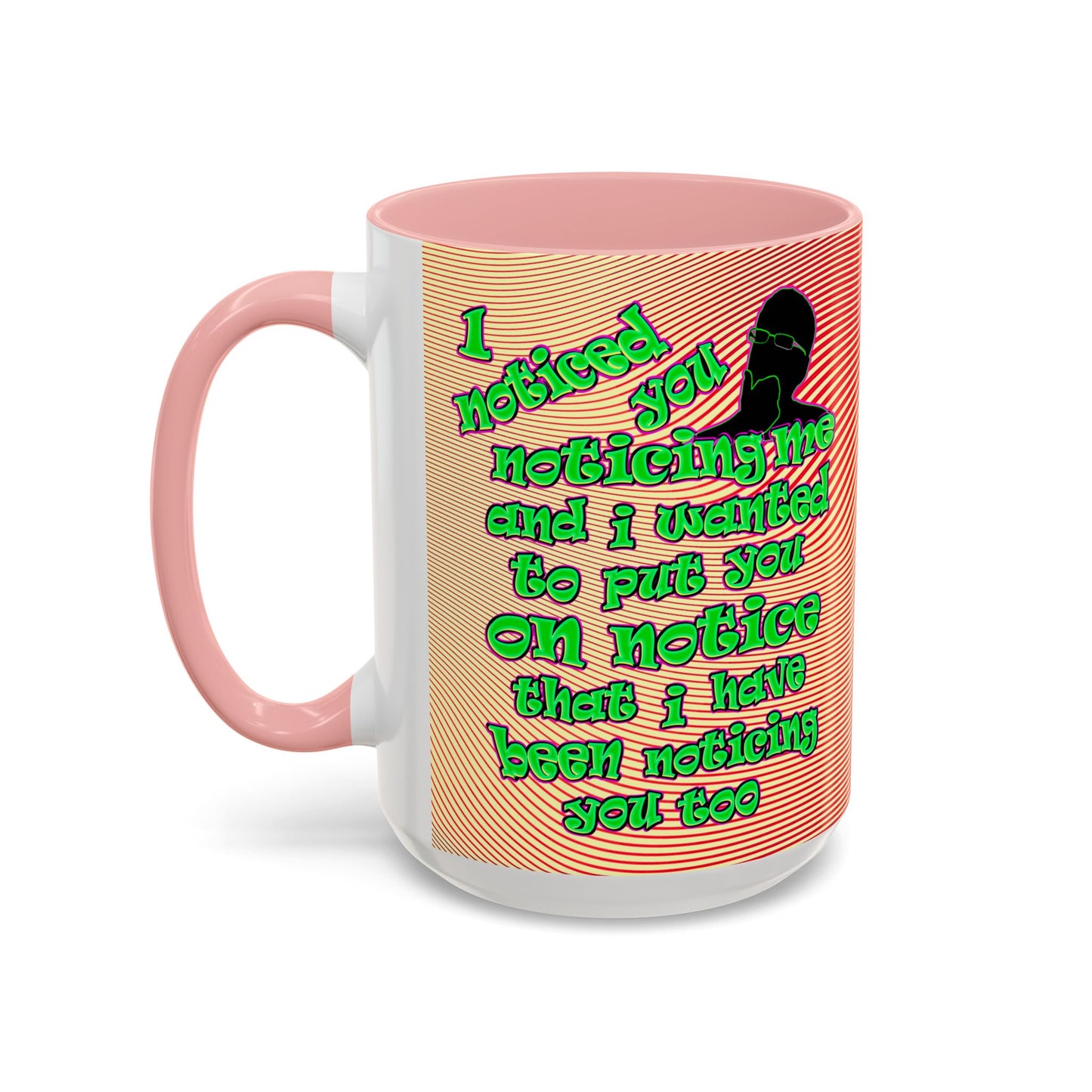 noticed you noticing - Accent Mug (yellow-orange wave)