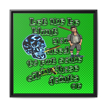 og - framed canvas art (logo green)