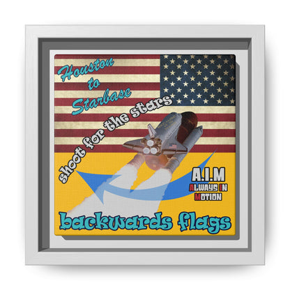shoot for the stars - framed canvas art (yellow)