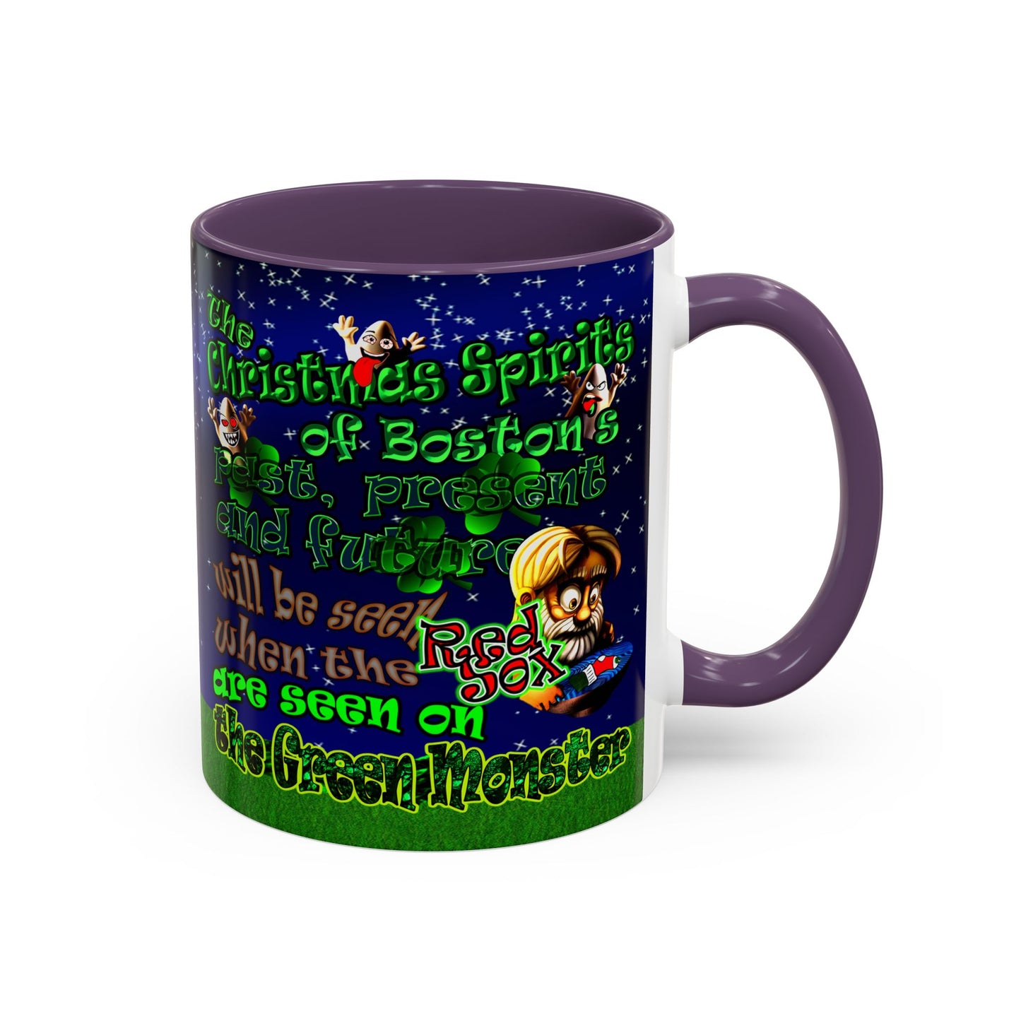 christmas spirits of boston - Accent Mug ('snoops' background)
