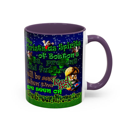 christmas spirits of boston - Accent Mug ('snoops' background)