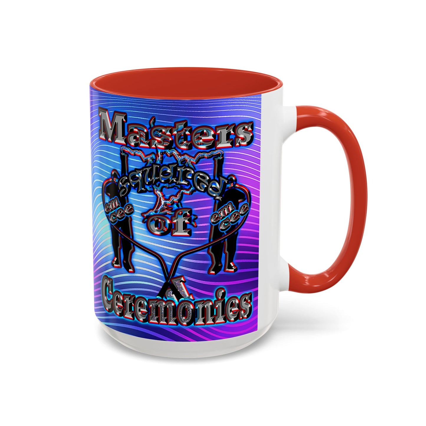 em cee squared - Accent Mug (purple wave)