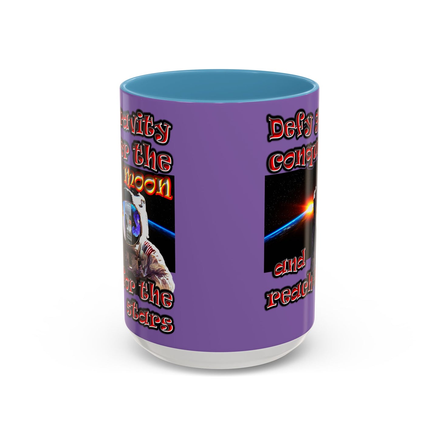 defy conquer reach - Accent Mug (light purple)