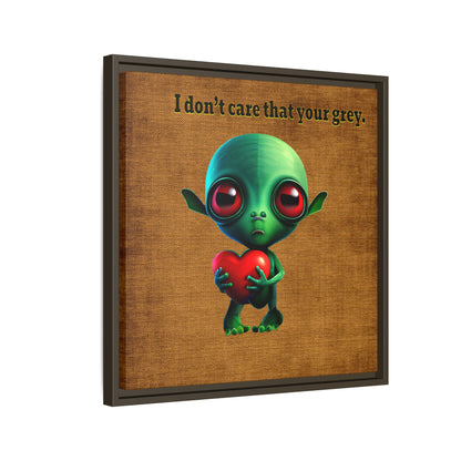I don't care that your grey - framed canvas art (brown papyrus)