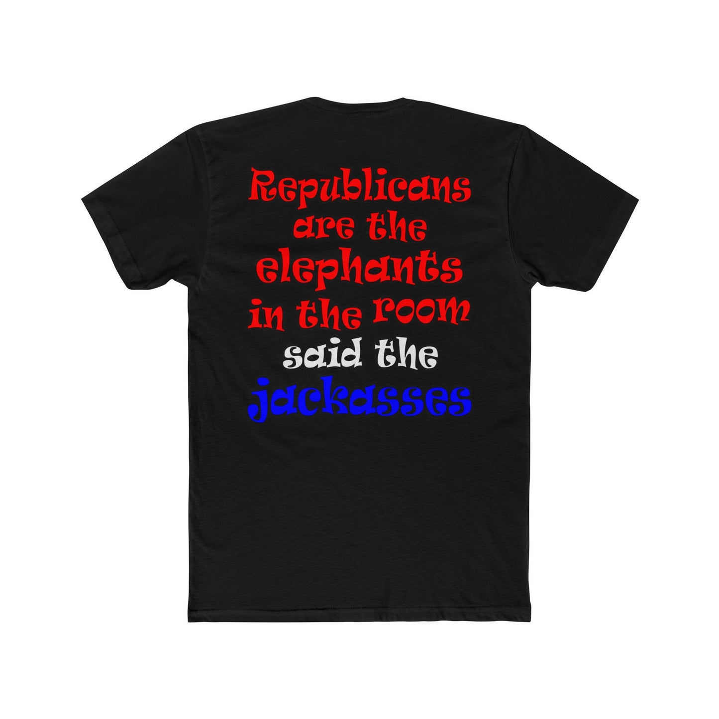 donkeys and elephants - Men's Cotton Crew Tee