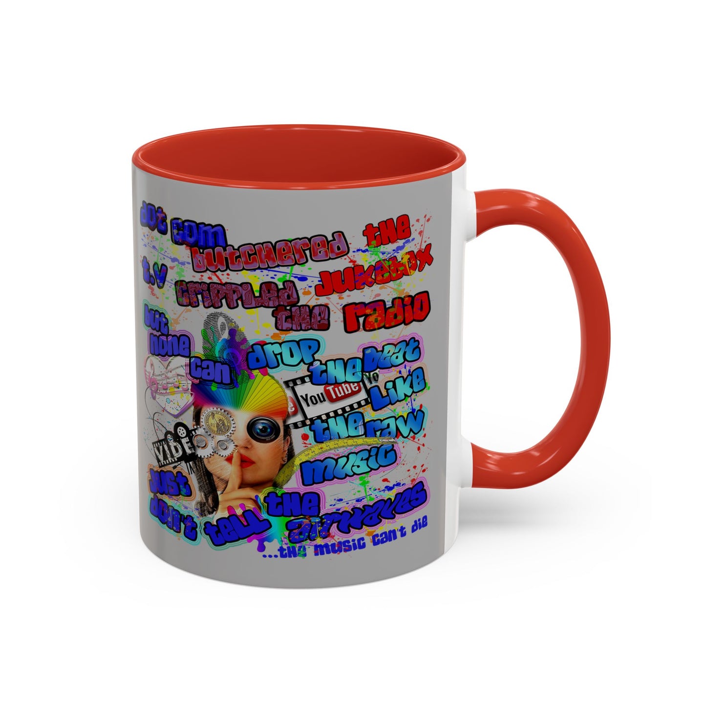 drop the beat - Accent Mug (light grey)