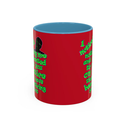 noticed you noticing - Accent Mug (dark red)