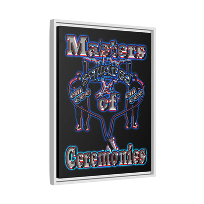 em cee squared - framed canvas art (black)