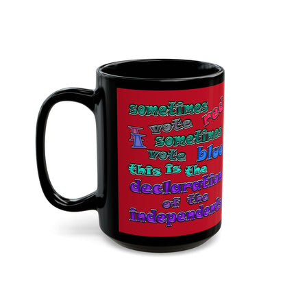 declaration of the independents - Black Mug (dark red)