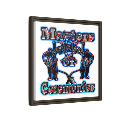 em cee squared - framed canvas art (white)