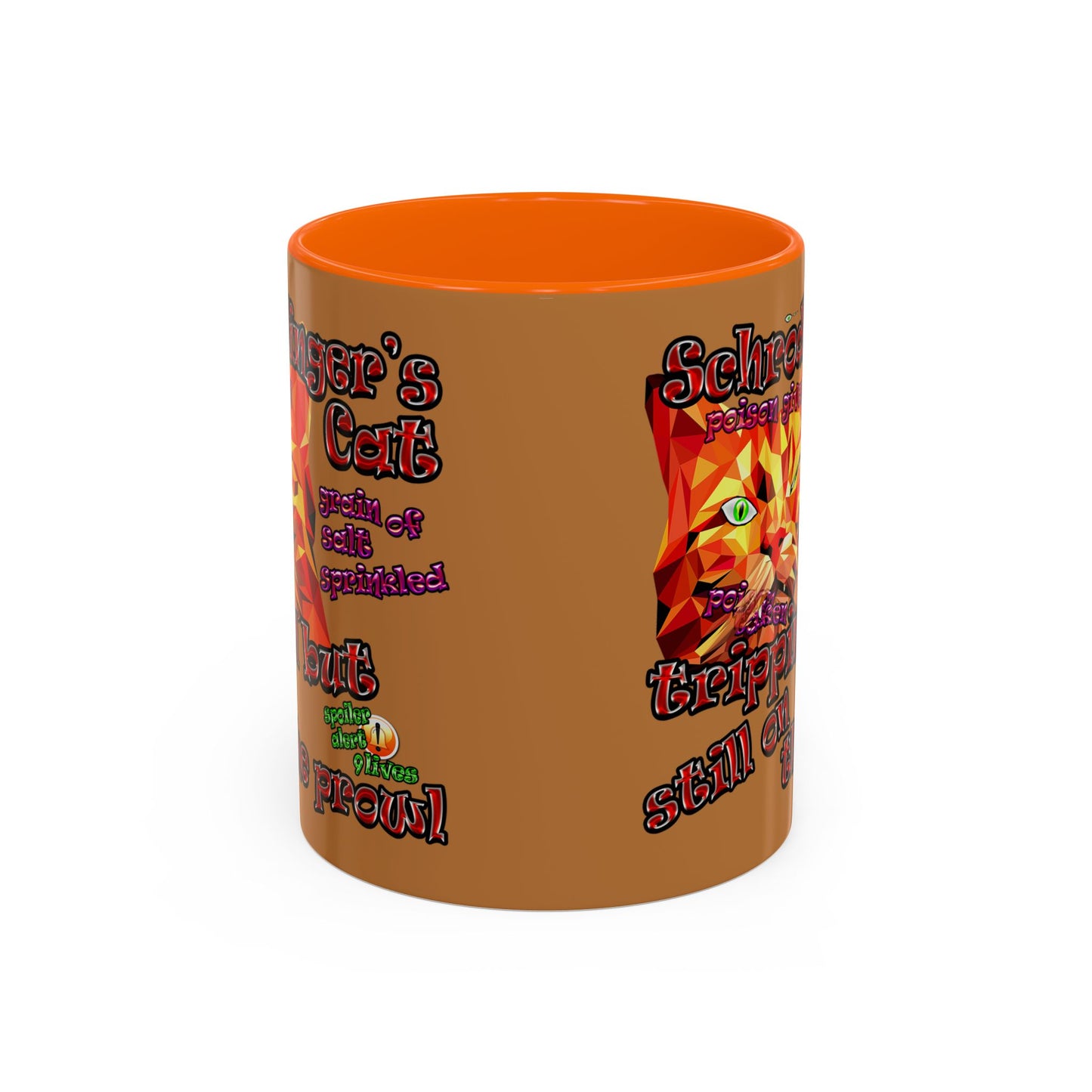 schrodinger's cat - Accent Mug (light brown)