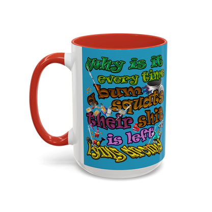 the bum's shit - Accent Mug (turquoise)