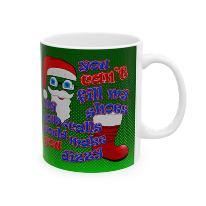 santa's shoes - White Mug (logo green)