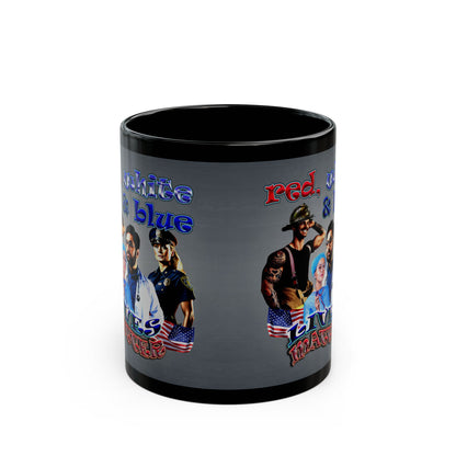 rw&b lives matter - Black Mug (grey-light grey)