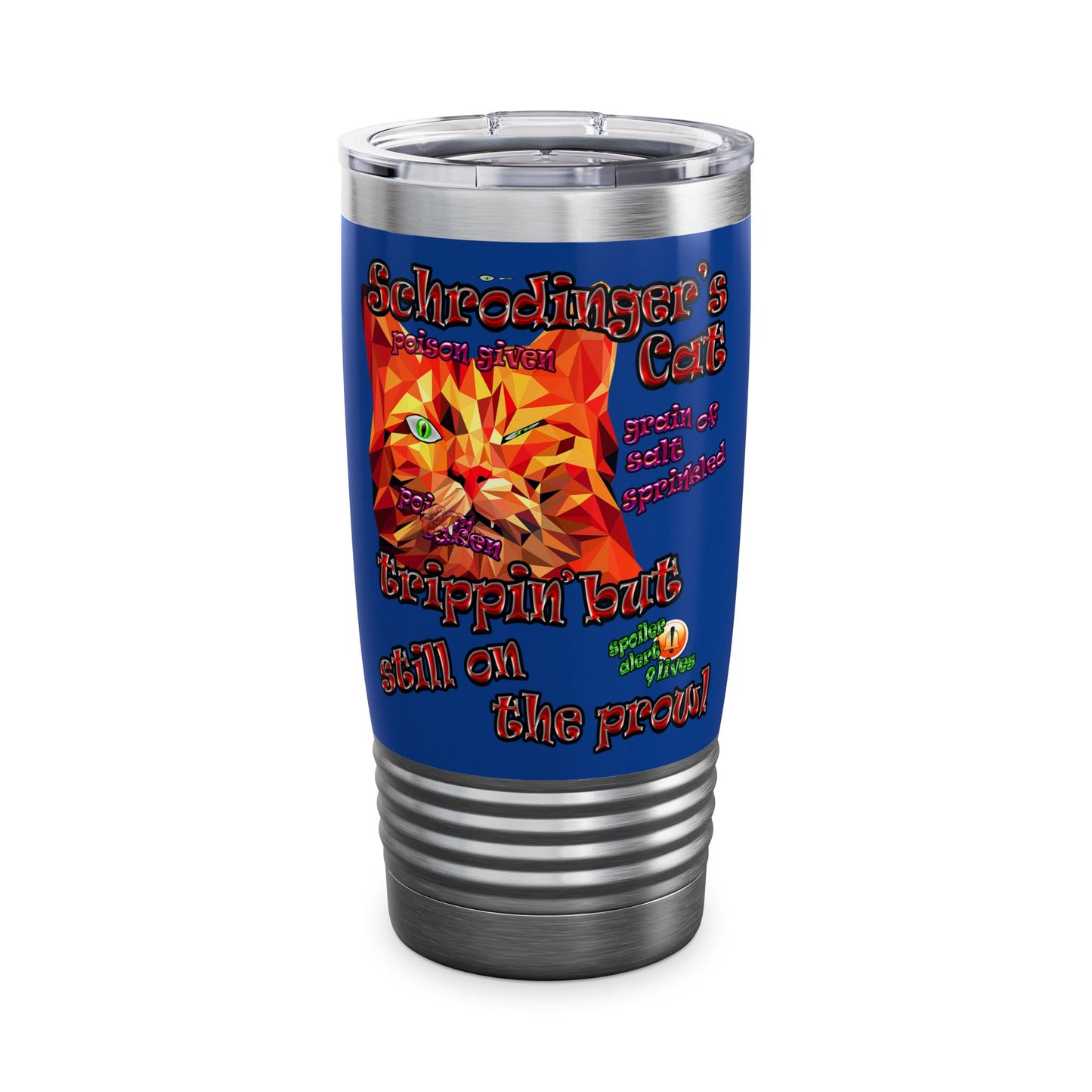 schrodinger's cat - Ringneck Tumbler, 20oz (dark blue)