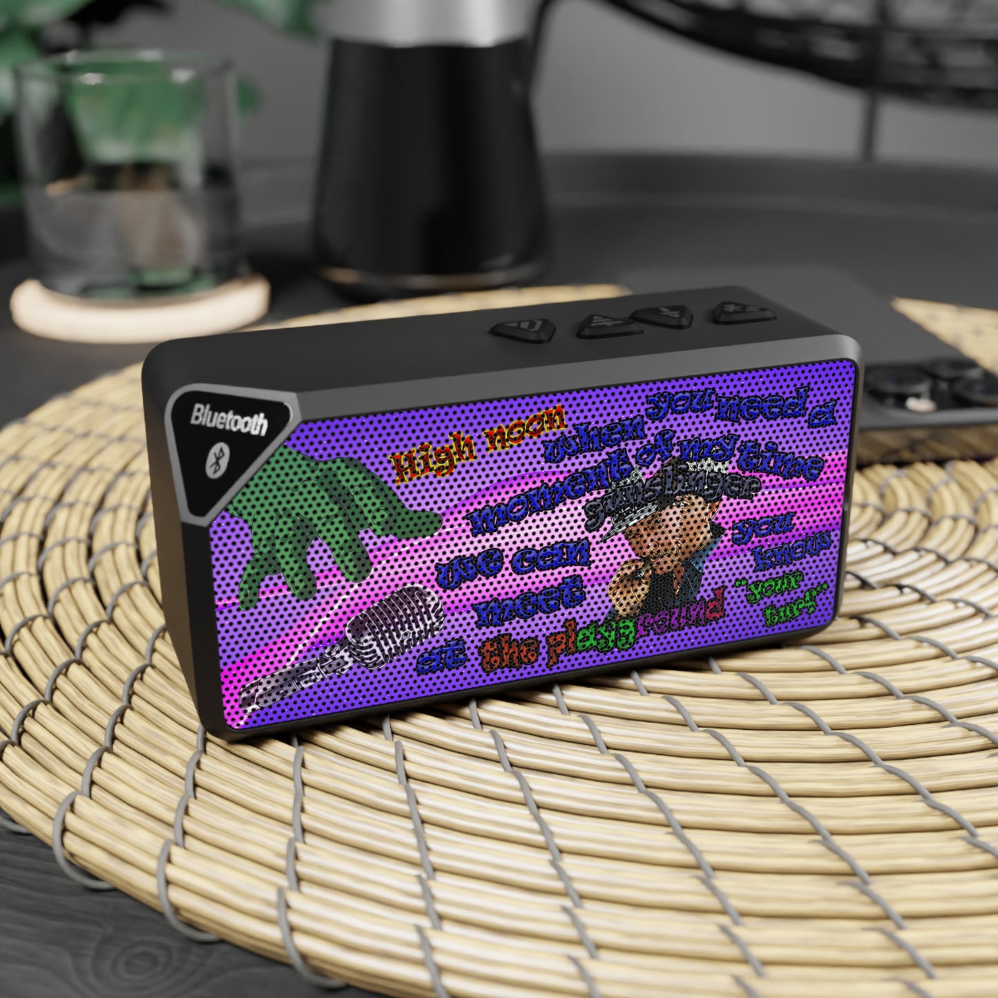 high noon - Jabba Bluetooth Speaker (purple-pink wave)