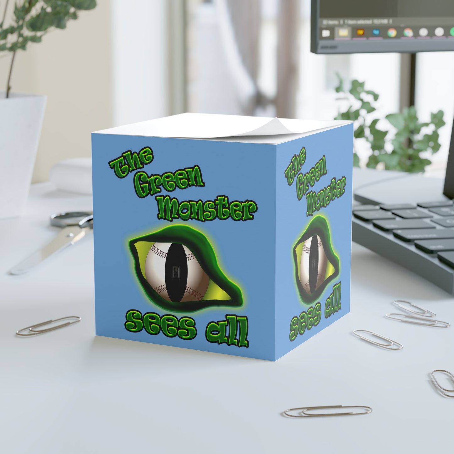 green monster - note cube (light blue)