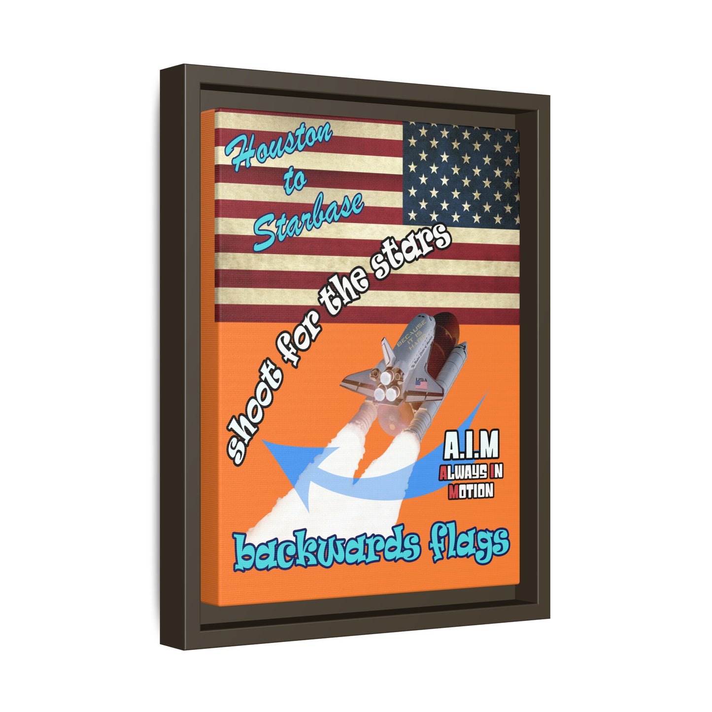 shoot for the stars - framed canvas art (crusta)