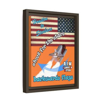 shoot for the stars - framed canvas art (crusta)
