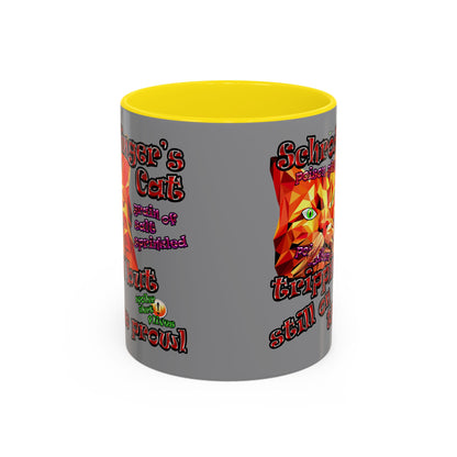schrodinger's cat - Accent Mug (grey)
