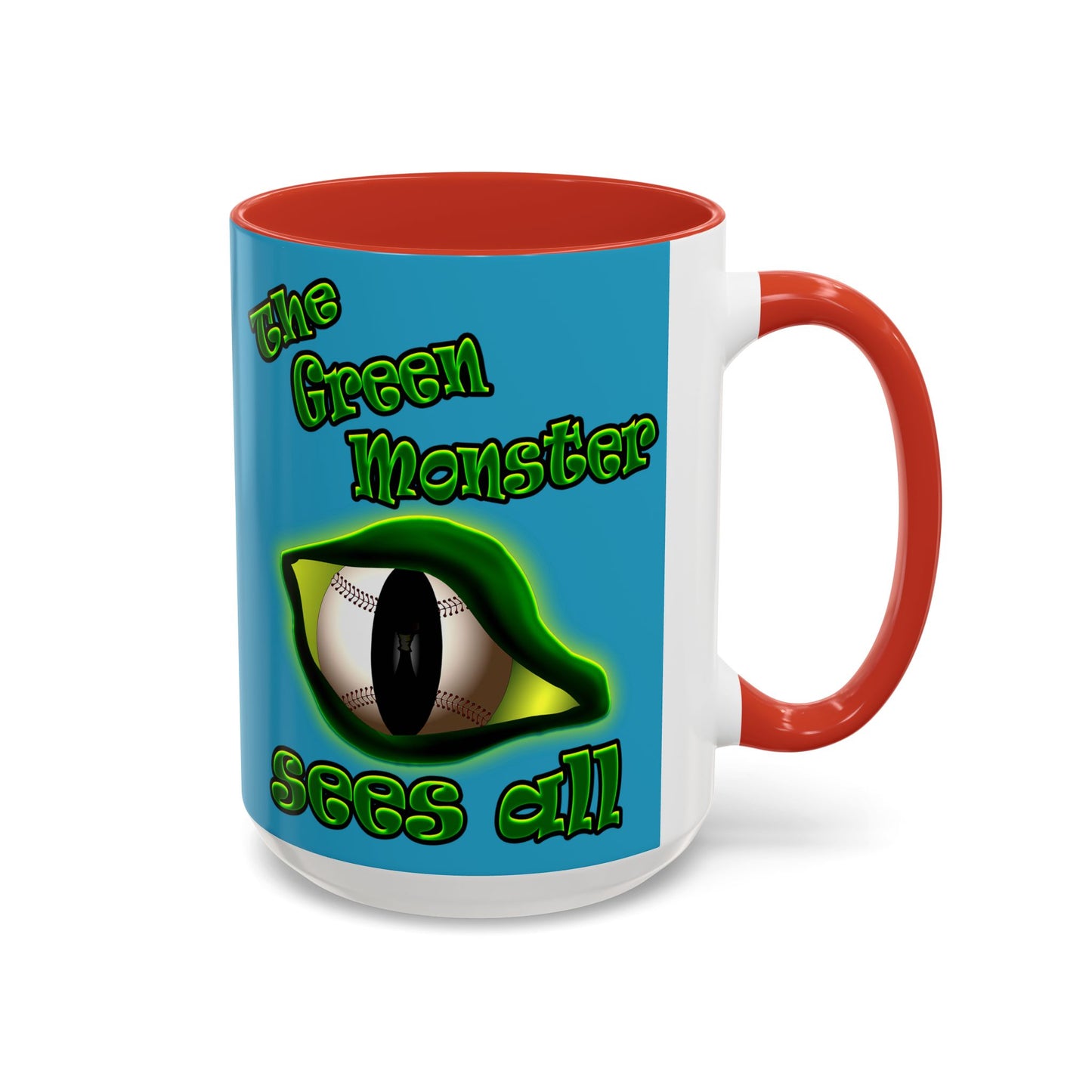 green monster - Accent Mug (turquoise)